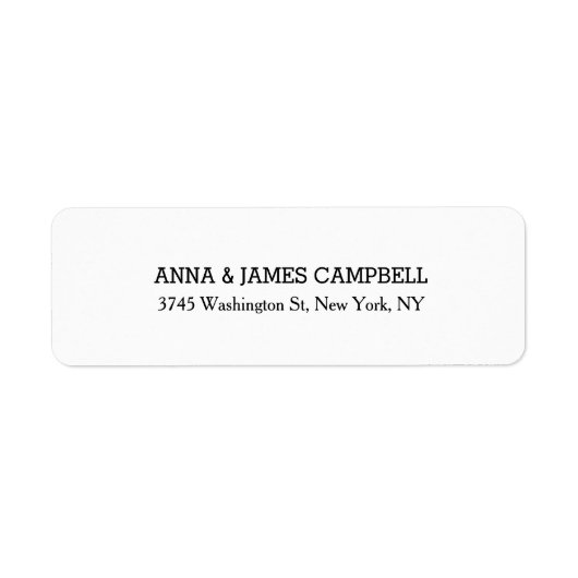 Unieke creatieve schone witte stijlvolle familiena etiket (Voorkant)