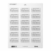 Unieke & creatieve witte zwarte uitstraling etiket (Full Sheet)