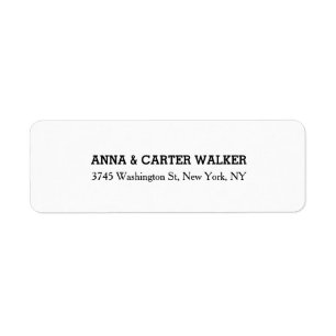 Unieke Creative Plain White Stijlvolle familienaam Etiket