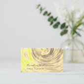 Unieke Creative Swirl Yellow Shell Yoga-leraar Visitekaartje (Staand voorkant)