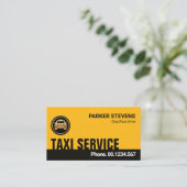 Unieke Creative Yellow Black Layers Taxi-driver Visitekaartje (Staand voorkant)