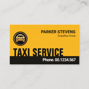 Unieke Creative Yellow Black Layers Taxi-driver Visitekaartje