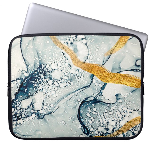 Unieke creativiteit. Art&Gold. Geïnspireerd door d Laptop Sleeve (Voorkant)
