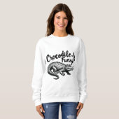 Unieke Crocodile T-Shirt leuke Graphic (Voorkant volledig)