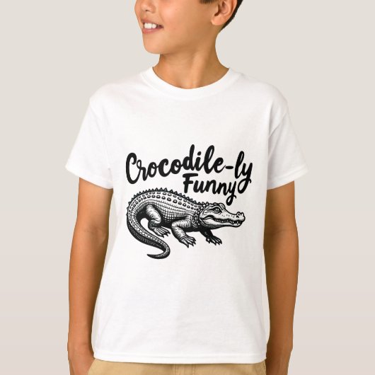 Unieke Crocodile T-Shirt leuke Graphic (Voorkant)