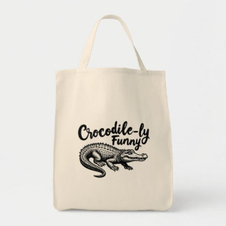 Unieke Crocodile T-Shirt leuke Graphic Tote Bag