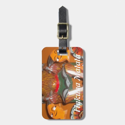Unieke culturele kunst - Sri Lankaans/Indonesisch  Bagagelabel (Voorkant verticaal)