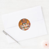Unieke culturele kunst - Sri Lankaans/Indonesisch  Ronde Sticker (Envelop)