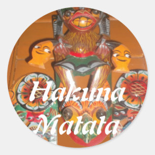 Unieke culturele kunst - Sri Lankaans/Indonesisch Ronde Sticker