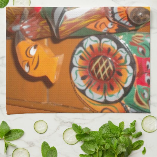 Unieke culturele kunst - Sri Lankaans/Indonesisch Theedoek (Gevouwen)