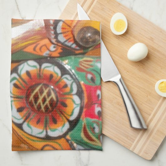 Unieke culturele kunst - Sri Lankaans/Indonesisch Theedoek (Quarter Fold)