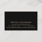 Unieke Custom Abstract Art Zwart Roze Ink Blot Visitekaartje (Achterkant)