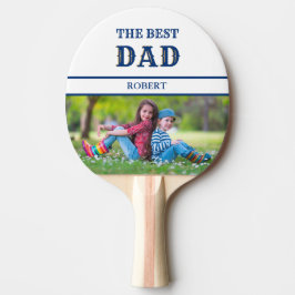 Unieke Custom BEST DAD Naam Foto Tafeltennisbatje