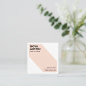 Unieke Custom Bold Geometrische Modern Vierkante Visitekaartje (Staand voorkant)