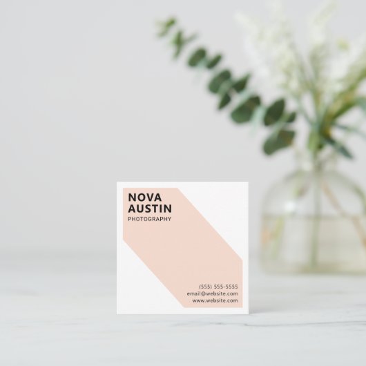 Unieke Custom Bold Geometrische Modern Vierkante Visitekaartje (Staand voorkant)