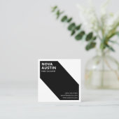 Unieke Custom Bold Geometrische Modern Vierkante Visitekaartje (Staand voorkant)