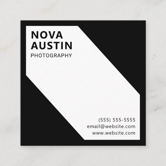 Unieke Custom Bold Geometrische Modern Vierkante Visitekaartje (Voorkant)