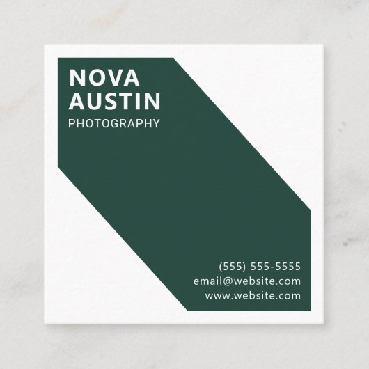 Unieke Custom Bold Geometrische Modern Vierkante Visitekaartje (Voorkant)