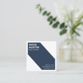 Unieke Custom Bold Geometrische Modern Vierkante Visitekaartje (Staand voorkant)