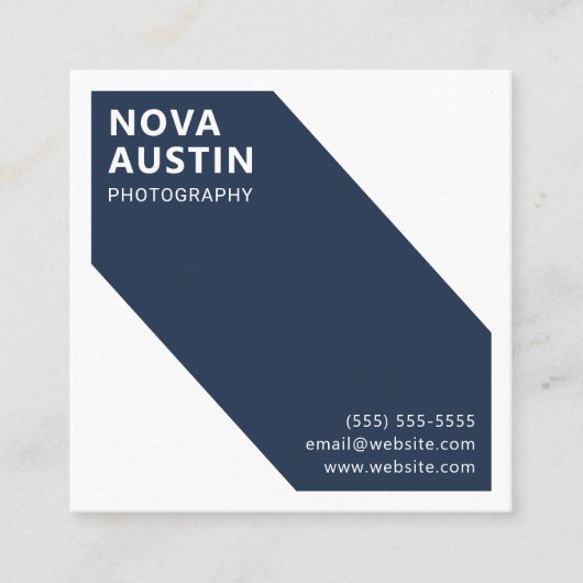 Unieke Custom Bold Geometrische Modern Vierkante Visitekaartje (Voorkant)