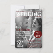 Unieke Custom Magazine QR code| RSVP | Website | (Voorkant)