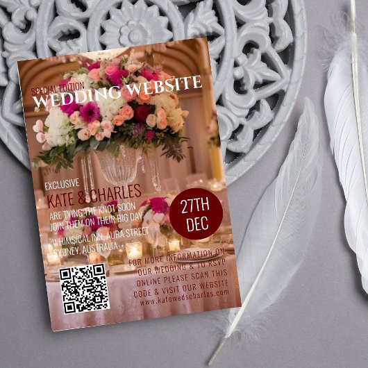Unieke Custom Magazine QR code| RSVP | Website | Kaartje