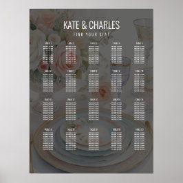 Unieke Custom Magazine Stijl Bruiloft zitgrafiek Poster