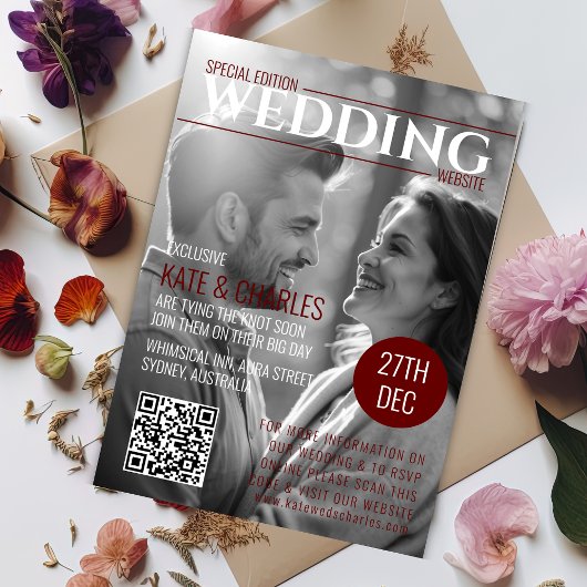 Unieke Custom Magazine Style Sla de datum op Kaart