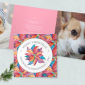 Unieke Custom Photo Christmas Kaarten Roze