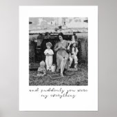 Unieke Custom Zwart-Wit Foto Gift Voor Mam Poster (Voorkant)