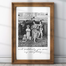 Unieke Custom Zwart-Wit Foto Gift Voor Mam Poster