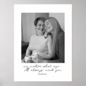 Unieke Custom Zwart-Wit Foto Gift Voor Mam Poster (Voorkant)