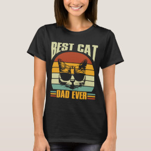 Unieke Cute Best Cat Pap ooit Retro Sunse T-shirt