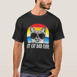 Unieke Cute Best Cat Pap ooit Retro Sunse T-shirt