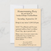 Unieke Cute Housewarming Invite Kaart (Achterkant)