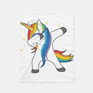 Unieke Cute Unicorn Dabbing Blanket Fleece Deken