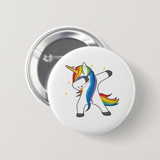 Unieke Cute Unicorn Dabbing Button (Voorkant /achterkant)