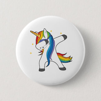Unieke Cute Unicorn Dabbing Button