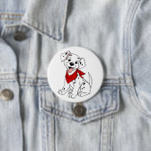Unieke Dalmatische Hond Design Button (In situ)