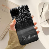 Unieke Damask Black & White Artsy Brusstrokes Case-Mate iPhone Case