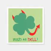 Unieke dansende Shamrock Doing Irish Jig Dance Servetten (Voorkant)