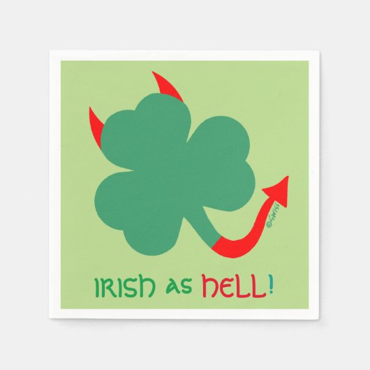 Unieke dansende Shamrock Doing Irish Jig Dance Servetten (Voorkant)