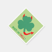 Unieke dansende Shamrock Doing Irish Jig Dance Servetten (Hoek)