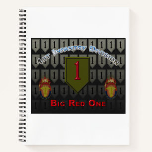 Unieke Design 1st Infanteriedivisie Cadeau Notitieboek
