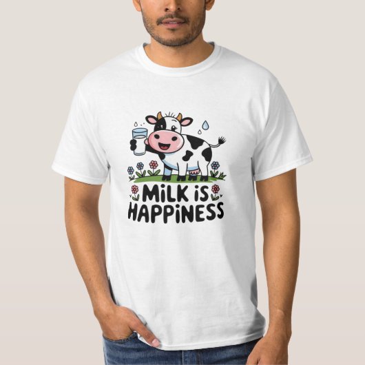 Unieke Design voor melkfans T-shirt (Voorkant)
