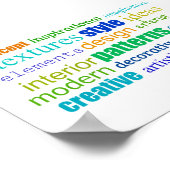 Unieke Design Word Collage Poster (Hoek)