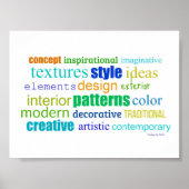 Unieke Design Word Collage Poster (Voorkant)