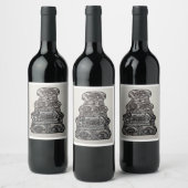 Unieke designer wijnfles wijn etiket (Flessen)