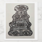 Unieke designer wijnfles wijn etiket (Enkel label)