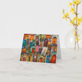 Unieke  deurcollage patroonreis kaart (Gele Bloem)